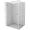 Mexen Lunar-B Hinged Shower Enclosure Left 90 x 70 cm, Transparent, Gold - 832-090-070-50-00-L