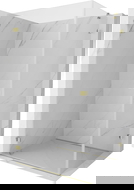 Mexen Lunar-B Ανοιγόμενη αριστερή καμπίνα ντους 95 x 70 εκ., διαφανής, χρυσή