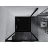Mexen Apia Schiebeduschkabine 100 x 100 cm, transparent, schwarz + Flat Duschwanne, schwarz - 840-100-100-70-00-4070B