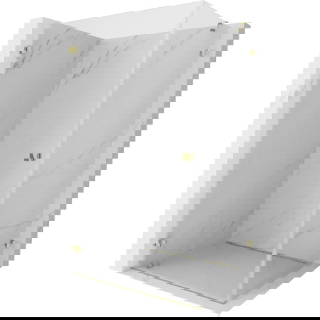 Mexen Lunar-B kabina za prhanje leva 95 x 90 cm, prozorna, zlata - 832-095-090-50-00-L