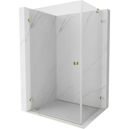 Mexen Lunar-B Duschkabine seitlich öffnend links 100 x 90 cm, transparent, gold - 832-100-090-50-00-L