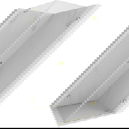 Mexen Lunar-B opklappbar Duschkabinn riets 80 x 80 cm, transparent, giel - 832-080-080-50-00-P