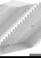 Mexen Lunar-B Duschkabine Drehbar Rechts 90 x 80 cm, Transparent, Gold - 832-090-080-50-00-P