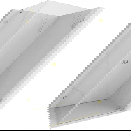 Mexen Lunar-B kabina za prhanje z desnim odpiranjem 95 x 80 cm, prozorna, zlata - 832-095-080-50-00-P