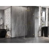 Mexen Lunar-B dušikabiin, parempoolne 90 x 90 cm, läbipaistev, kuldne - 832-090-090-50-00-P