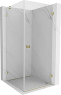 Mexen Lunar-B Duschkabine Drehbar Rechts 90 x 90 cm, Transparent, Gold - 832-090-090-50-00-P