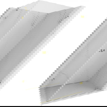 Mexen Lunar-B δεξιά αναδιπλούμενη καμπίνα ντους 95 x 90 cm, διαφανής, χρυσή