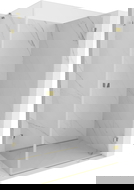 Mexen Lunar-B Duschkabine schwenkbar rechts 100 x 90 cm, transparent, gold - 832-100-090-50-00-P