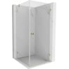 Mexen Lunar-B cabine de douche pivotante droite 100 x 100 cm, transparent, dorée - 832-100-100-50-00-P