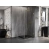 Mexen Lunar-B cabine de douche pivotante droite 100 x 100 cm, transparent, dorée - 832-100-100-50-00-P