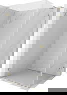 Mexen Lunar-B L cabina doccia a battente sinistra 100 x 70 cm, trasparente, oro - 832L-100-070-50-00-L