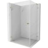 Mexeni Lunar-B L pööratav vasakpoolne dušinurk 95 x 80 cm, läbipaistev, kuldne - 832L-095-080-50-00-L