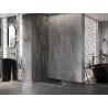 Mexen Lunar-B Duschkabine, links öffnend, 75 x 70 cm, transparent, gebürstetes Gold - 832-075-070-55-00-L