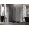 Mexen Lunar-B Duschkabine, links öffnend, 75 x 70 cm, transparent, gebürstetes Gold - 832-075-070-55-00-L