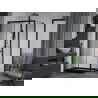 Mexen Apia schuifbare douchecabine 120 x 70 cm, transparant, zwart + Flat douchebak, zwart - 840-120-070-70-00-4070B