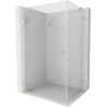 Mexen Lunar-B Duschkabine schwenkbar links 85 x 70 cm, transparent, gebürstetes Gold - 832-085-070-55-00-L