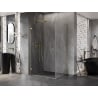 Mexen Lunar-B Duschkabine schwenkbar links 85 x 70 cm, transparent, gebürstetes Gold - 832-085-070-55-00-L