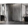 Mexen Lunar-B Duschkabine, links öffnend, 80 x 80 cm, transparent, gebürstetes Gold - 832-080-080-55-00-L