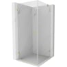 Mexen Lunar-B Left Corner Shower Enclosure 90 x 90 cm, Transparent, Brushed Gold - 832-090-090-55-00-L