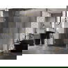 Mexen Lunar-B draaideur douchecabine links 100 x 90 cm, transparant, geborsteld goud - 832-100-090-55-00-L