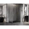 Mexen Lunar-B Duschkabine schwenkbar rechts 85 x 70 cm, transparent, gebürstetes Gold - 832-085-070-55-00-P