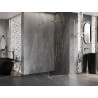 Mexen Lunar-B paremanustatav dušinurk parempoolne 90 x 90 cm, läbipaistev, kuldne harjatud - 832-090-090-55-00-P