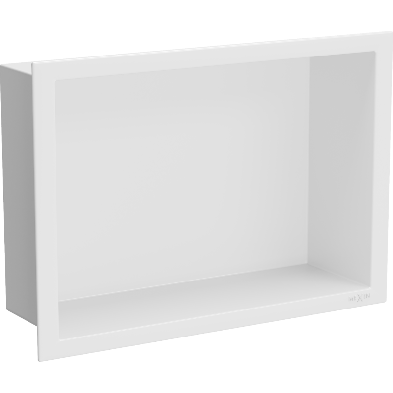 Mexen X-Wall-R Nischenregal mit Flansch 30 x 20 cm, weiß - 1920302010