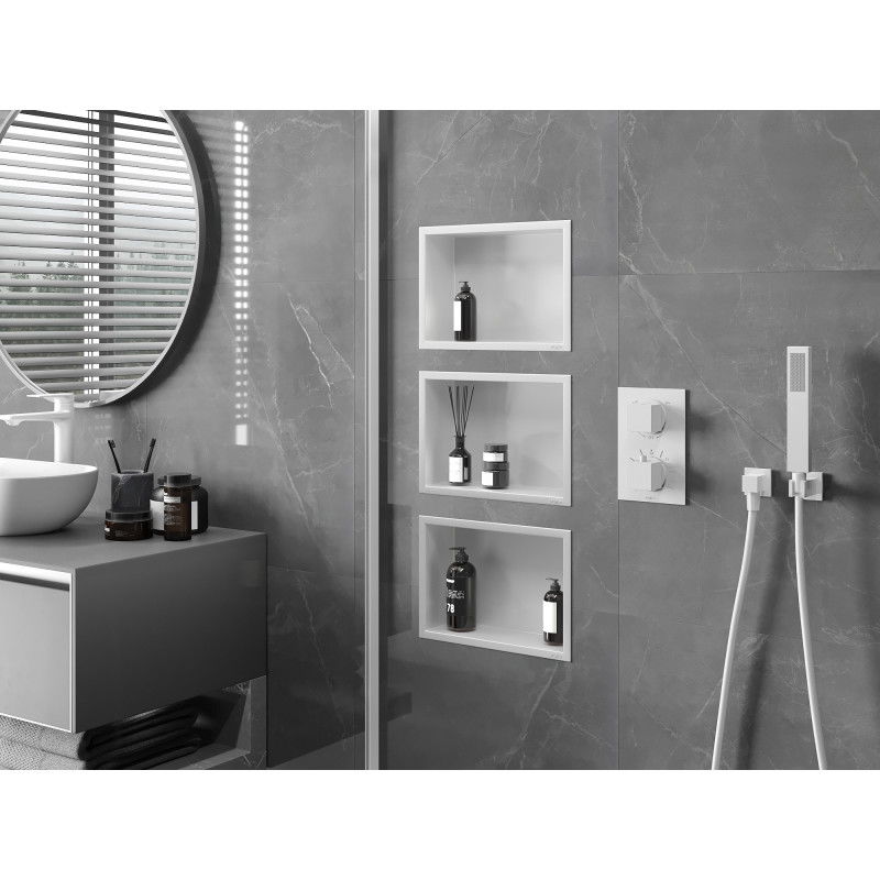 Mexen X-Wall-R estante de nicho con reborde 30 x 20 cm, blanco - 1920302010