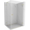 Mexen Lunar-B dušinurk, parempoolne 100 x 90 cm, läbipaistev, kuldne harjatud - 832-100-090-55-00-P