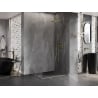 Mexen Lunar-B Duschkabine schwenkbar rechts 100 x 90 cm, transparent, gebürstetes Gold - 832-100-090-55-00-P