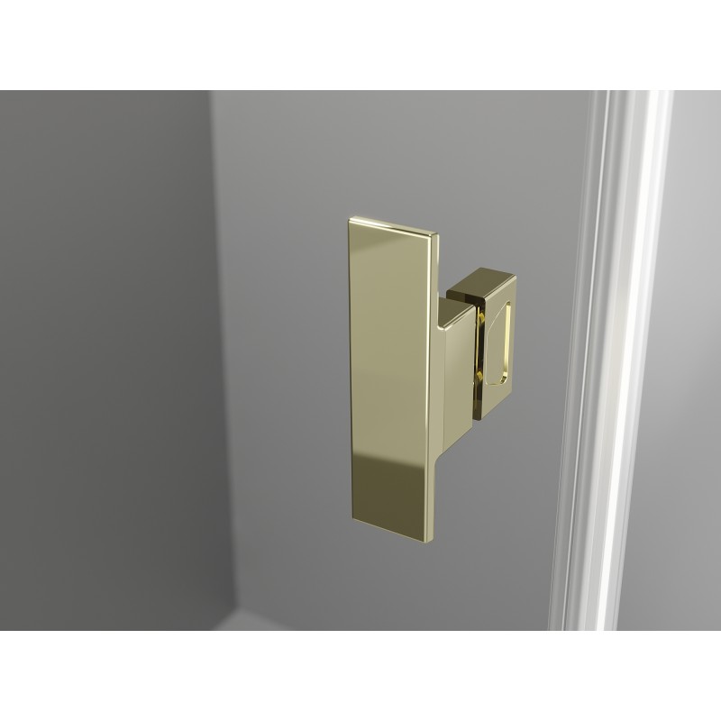 Mexen Mist-H T douchecabine, naar buiten openend, rechts 80 x 120 cm, transparant, goud - 8A5T-080-120-50-00-P