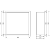 Mexen X-Wall-R étagère encastrée avec rebord 30 x 30 cm, inox - 1910303010