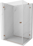 Mexen Lunar-B left pivot shower enclosure 85 x 80 cm, transparent, rose gold - 832-085-080-60-00-L