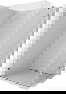 Mexen Lunar-B cabine de douche pivotante gauche 90 x 80 cm, transparent, or rose - 832-090-080-60-00-L