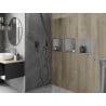 Mexen X-Wall-R étagère encastrée avec rebord 30 x 30 cm, inox - 1910303010