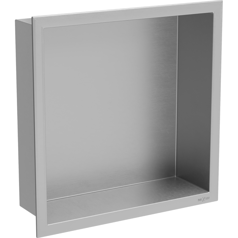 Mexen X-Wall-R étagère encastrée avec rebord 30 x 30 cm, inox - 1910303010