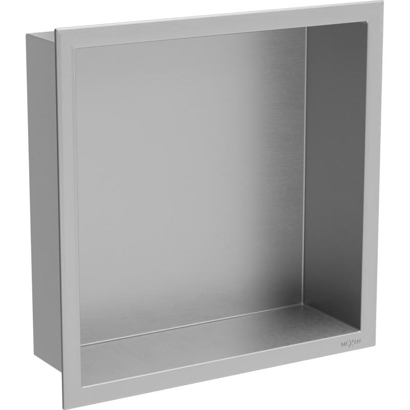 Mexen X-Wall-R inbouwnisplank met kraag 30 x 30 cm, inox - 1910303010