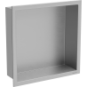 Mexen X-Wall-R étagère encastrée avec rebord 30 x 30 cm, inox - 1910303010
