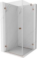Mexen Lunar-B Duschkabine schwenkbar links 90 x 90 cm, transparent, Roségold - 832-090-090-60-00-L