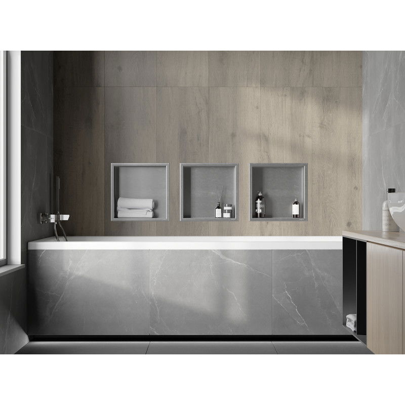 Mexen X-Wall-R niche shelf with flange 30 x 30 cm, inox - 1910303010