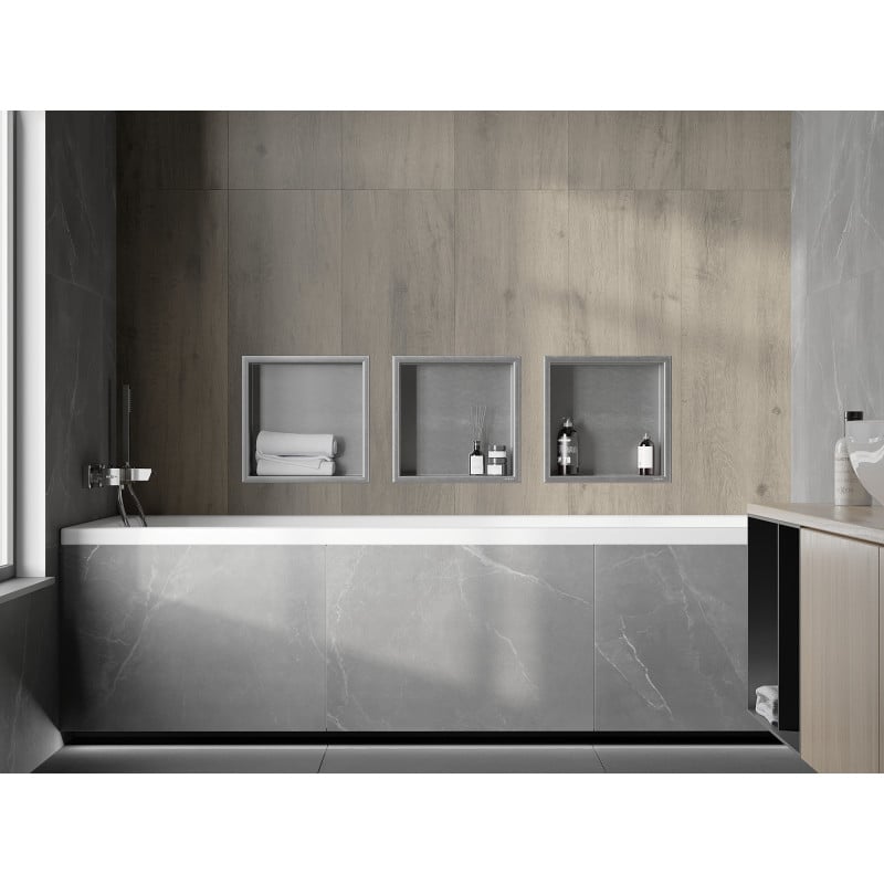 Mexen X-Wall-R półka wnękowa z kołnierzem 30 x 30 cm, inox - 1910303010