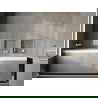 Mexen X-Wall-R inbouwnis plank met flens 30 x 30 cm, inox - 1910303010
