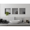 Mexen X-Wall-R Einbau-Nischenregal mit Flansch 30 x 30 cm, Inox - 1910303010