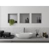 Mexen X-Wall-R Nischenregal mit Flansch 30 x 30 cm, Inox - 1910303010