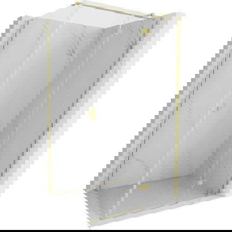Mexen Mist H T Duschkabine aufklappbar rechts 90 x 80 cm, transparent, gold gebürstet - 8A5T-090-080-55-00-P