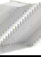 Mexen Mist-H T Duschkabine, schwenkbar rechts 80 x 85 cm, transparent, gebürstetes Gold - 8A5T-080-085-55-00-P