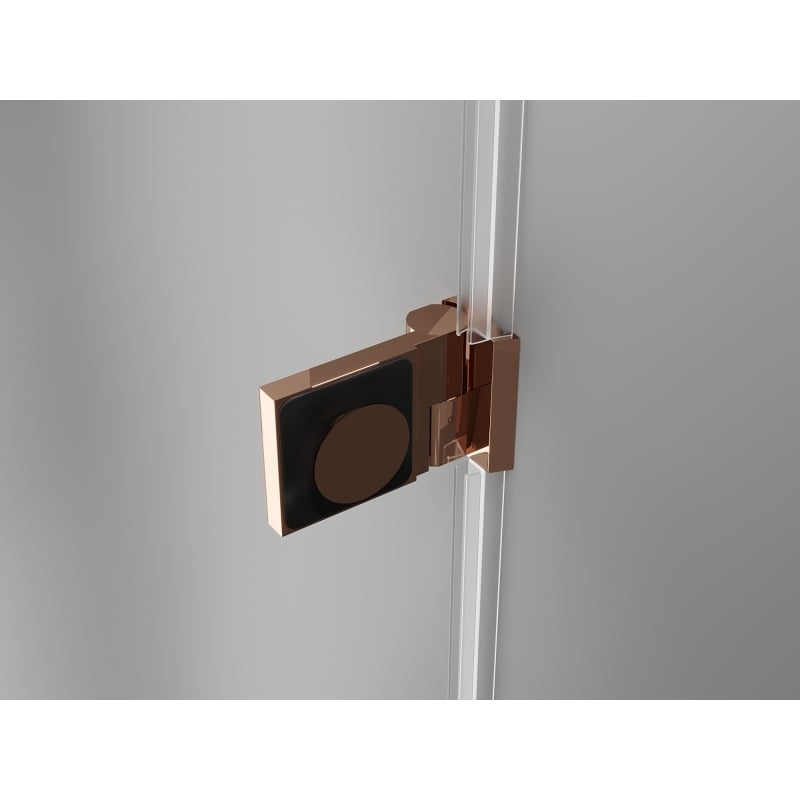 Mexen Lunar-B right hinged shower enclosure 100 x 70 cm, transparent, rose gold - 832-100-070-60-00-P