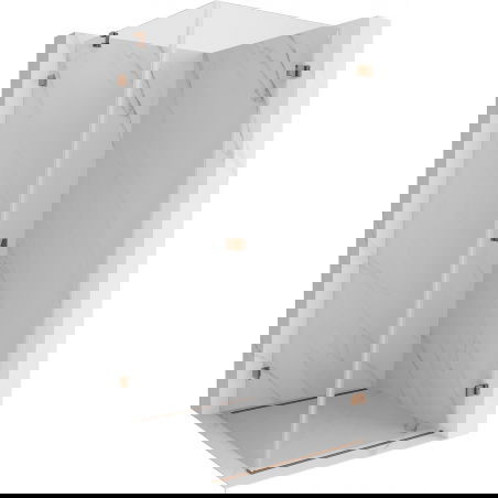 Mexen Lunar-B καμπίνα ντους ανοιγόμενη δεξιά 80 x 80 cm, διαφανής, ροζ χρυσό