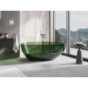 Mexen Glass wanna wolnostojąca transparentna 170 x 85 cm, forest, korek chrom - 58061708502