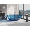 Mexen Glass Denim freistehende transparente Wanne 170 x 85 cm, Chrom Abfluss - 58061708507